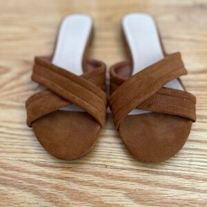 Ann Taylor Factory Tan Sueded Sandals